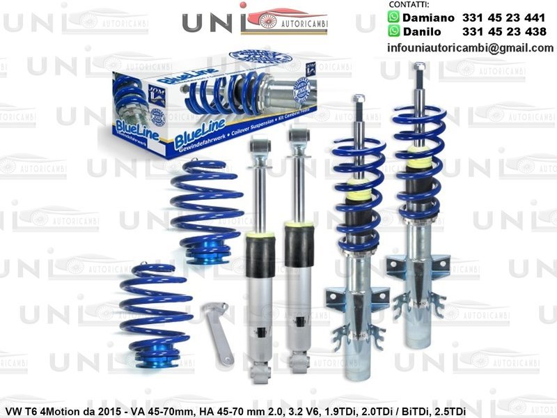 Assetto a Ghiera Regolabile VW T6 4Motion da 2015 - 2.0, 3.2 V6, 1.9TDi, 2.0TDi / BiTDi, 2.5TDi