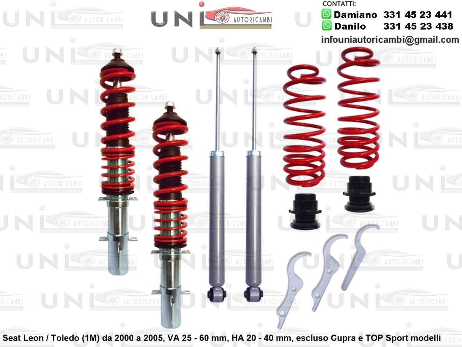 Assetto a Ghiera Regolabile Seat Leon / Toledo (1M) da 2000 a 2005