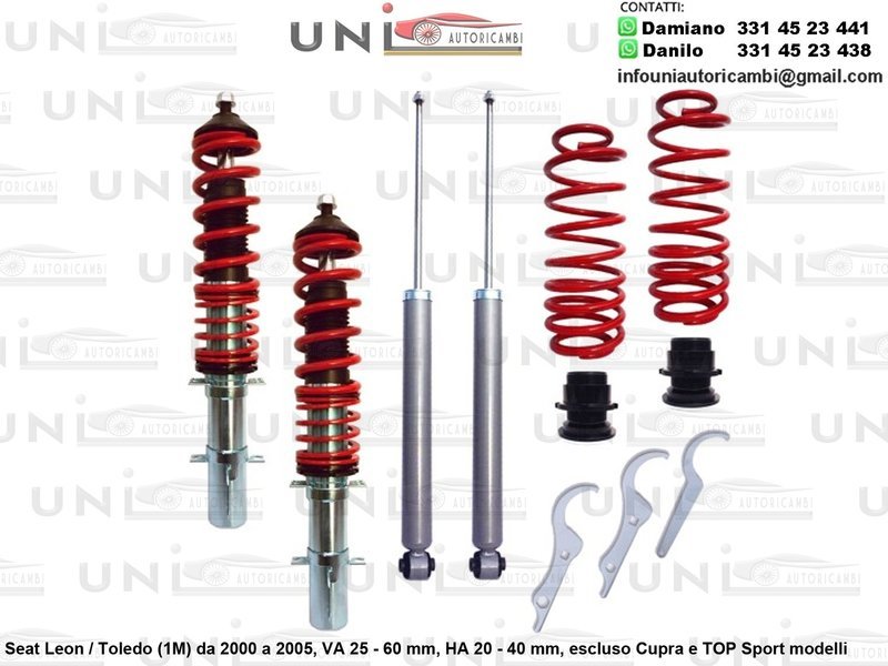Assetto a Ghiera Regolabile Seat Leon / Toledo (1M) da 2000 a 2005