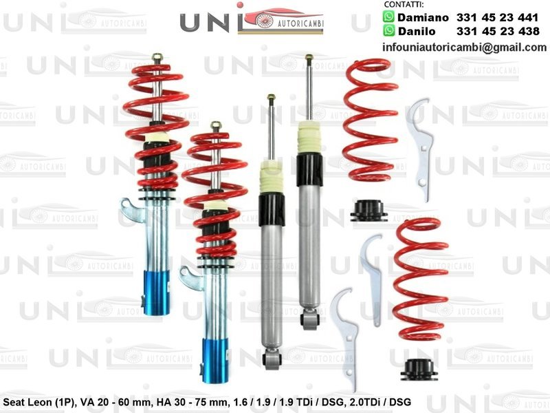 Assetto a Ghiera Regolabile Seat Leon (1P) 1.6 / 1.9 / 1.9 TDi / DSG, 2.0TDi / DSG