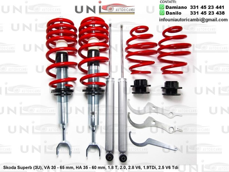 Assetto a Ghiera Regolabile Skoda Superb (3U) 1.8 T, 2.0, 2.8 V6, 1.9TDi, 2.5 V6 Tdi