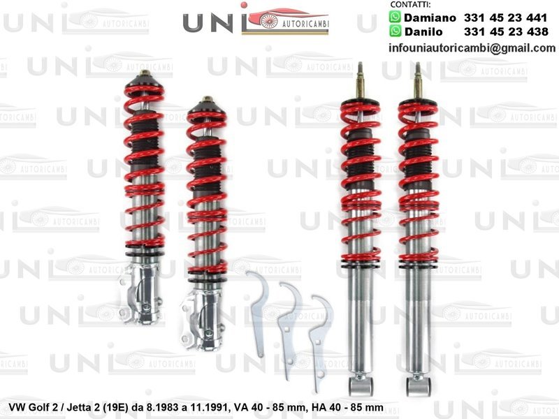 Assetto a Ghiera Regolabile VW Golf 2 / Jetta 2 (19E) da 8.1983 a 11.1991