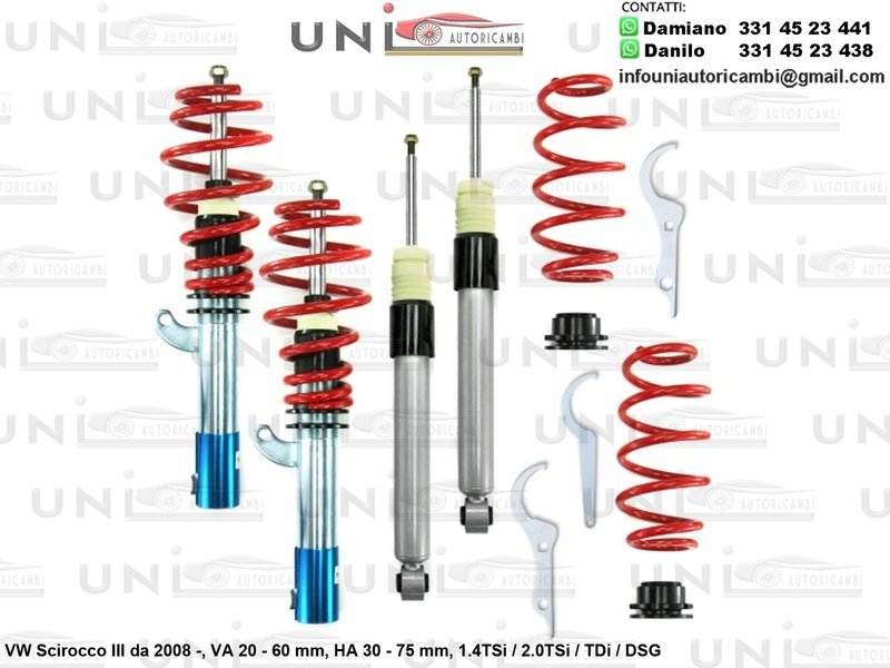 Assetto a Ghiera Regolabile VW Scirocco III 1.4TSi / 2.0TSi / TDi / DSG da 2008 -