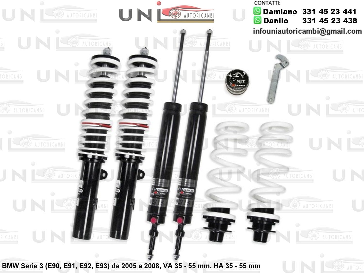 Assetto a Ghiera Regolabile BMW Serie 3 (E90, E91, E92, E93) da 2005 a 2008