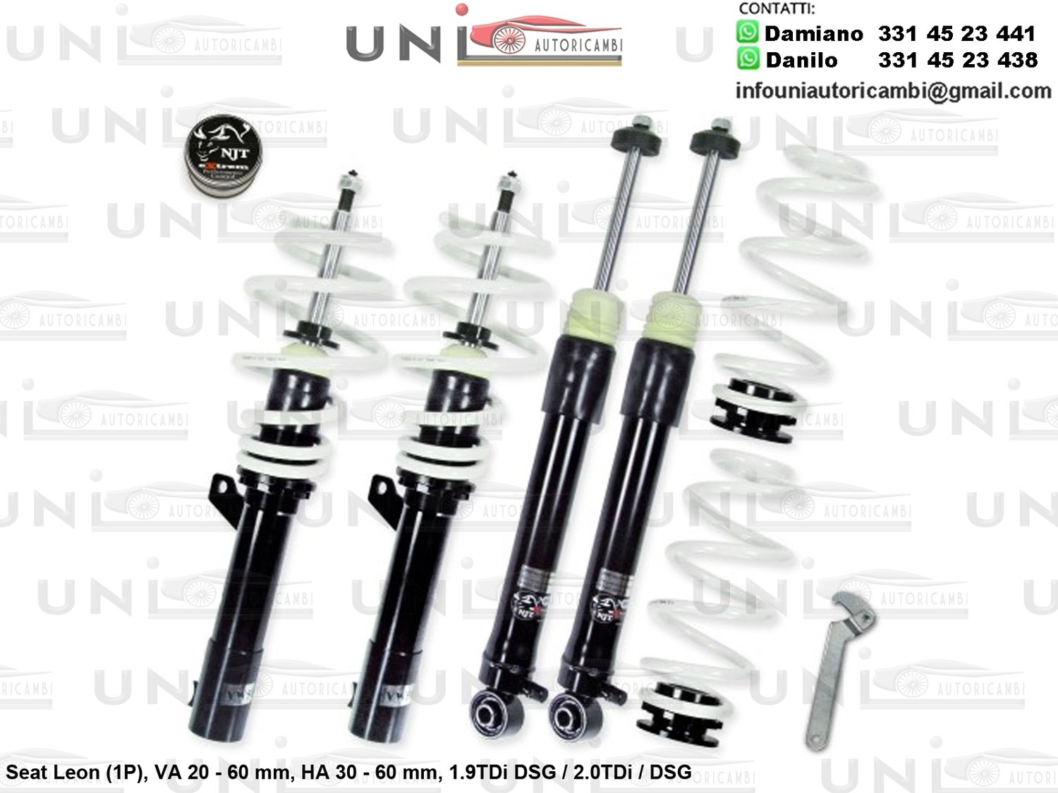 Assetto a Ghiera Regolabile Seat Leon (1P) 1.9TDi DSG / 2.0TDi / DSG