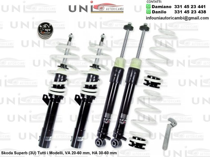 Assetto a Ghiera Regolabile Skoda Superb (3U) Tutti i Modelli