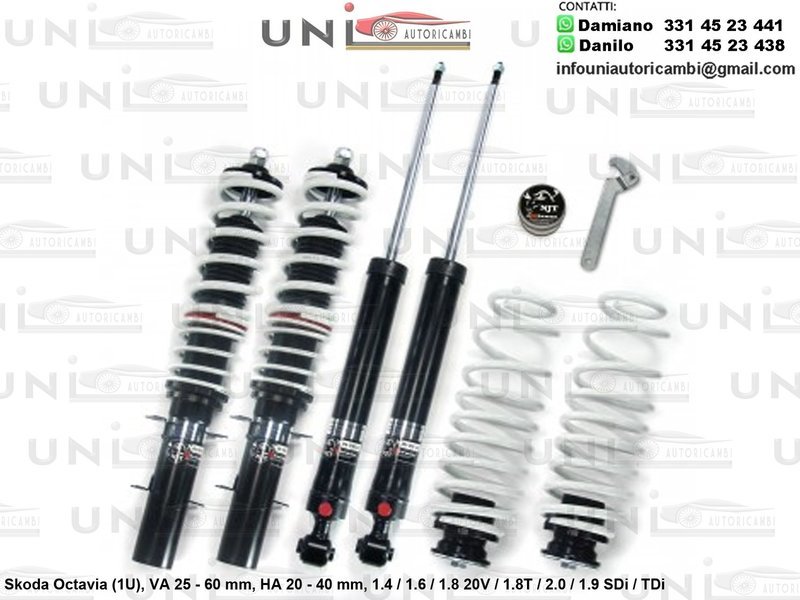 Assetto a Ghiera Regolabile Skoda Octavia (1U) 1.4 / 1.6 / 1.8 20V / 1.8T / 2.0 / 1.9 SDi / TDi