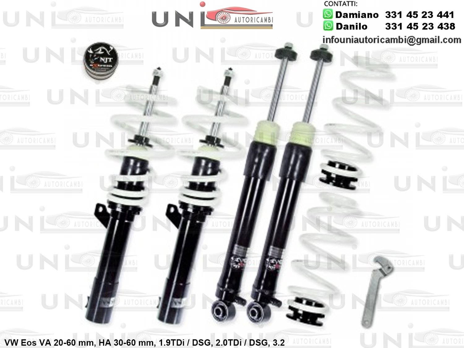 Assetto a Ghiera Regolabile VW Eos 1.9TDi DSG / 2.0TDi / DSG/ 3.2