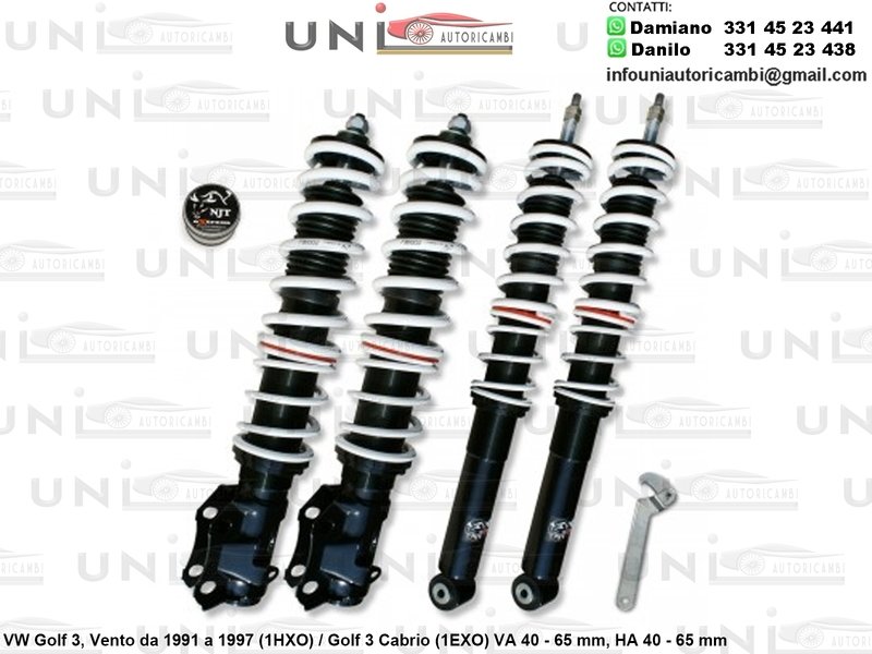 Assetto a Ghiera Regolabile VW Golf 3, Vento da 1991 a 1997 (1HXO) / Golf 3 Cabrio (1EXO)