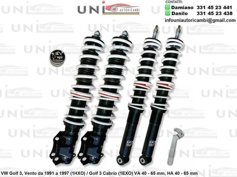 Assetto a Ghiera Regolabile VW Golf 3, Vento da 1991 a 1997 (1HXO) / Golf 3 Cabrio (1EXO)