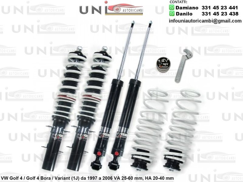 Assetto a Ghiera Regolabile VW Golf 4 / Golf 4 Bora / Variant (1J) da 1997 a 2006