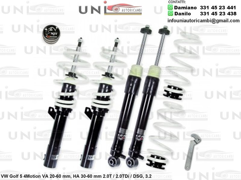 Assetto a Ghiera Regolabile VW Golf 5 4Motion 2.0T / 2.0TDi / DSG / 3.2