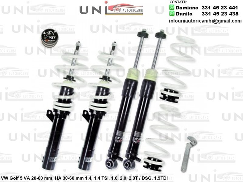 Assetto a Ghiera Regolabile VW Volkswagen Golf 5 1.4 / TSi / 1.6 / 2.0 / 2.0T / DSG / 1.9TDi