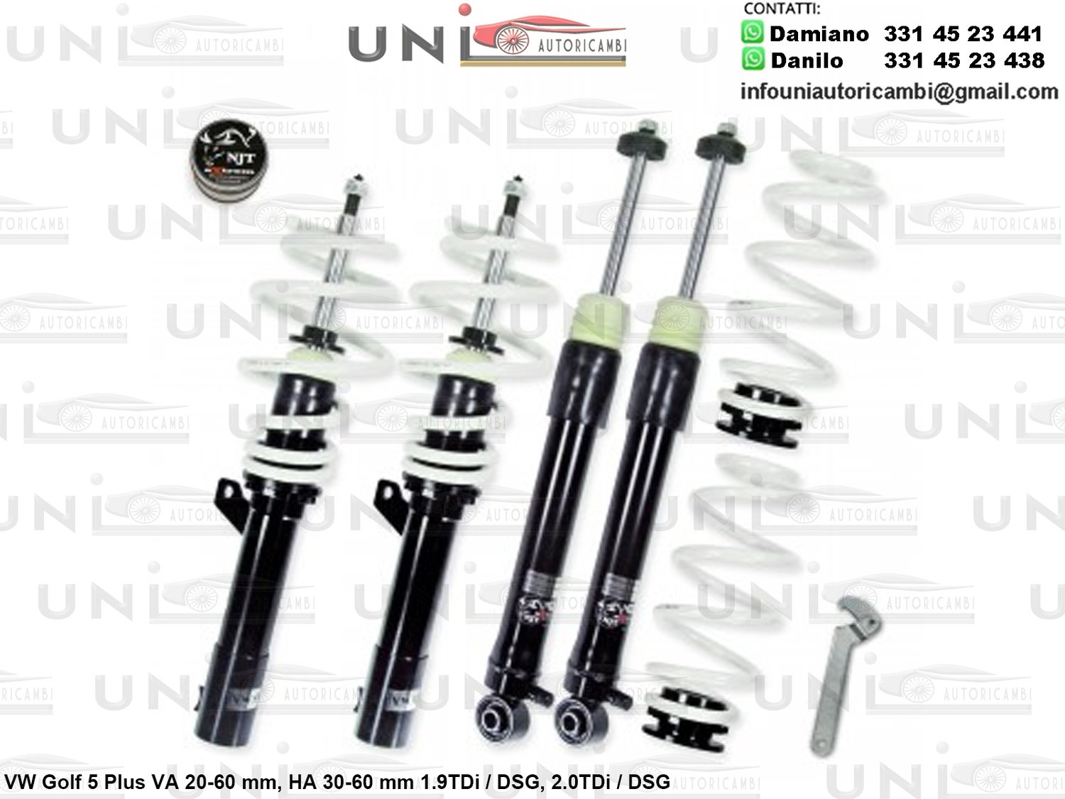 Assetto a Ghiera Regolabile VW Golf 5 1.9TDi DSG / 2.0TDi / DSG