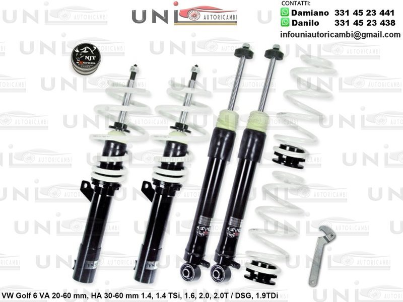 Assetto a Ghiera Regolabile VW Golf 6 1.4 / TSi / 1.6 / 2.0 / 2.0T / DSG / 1.9TDi