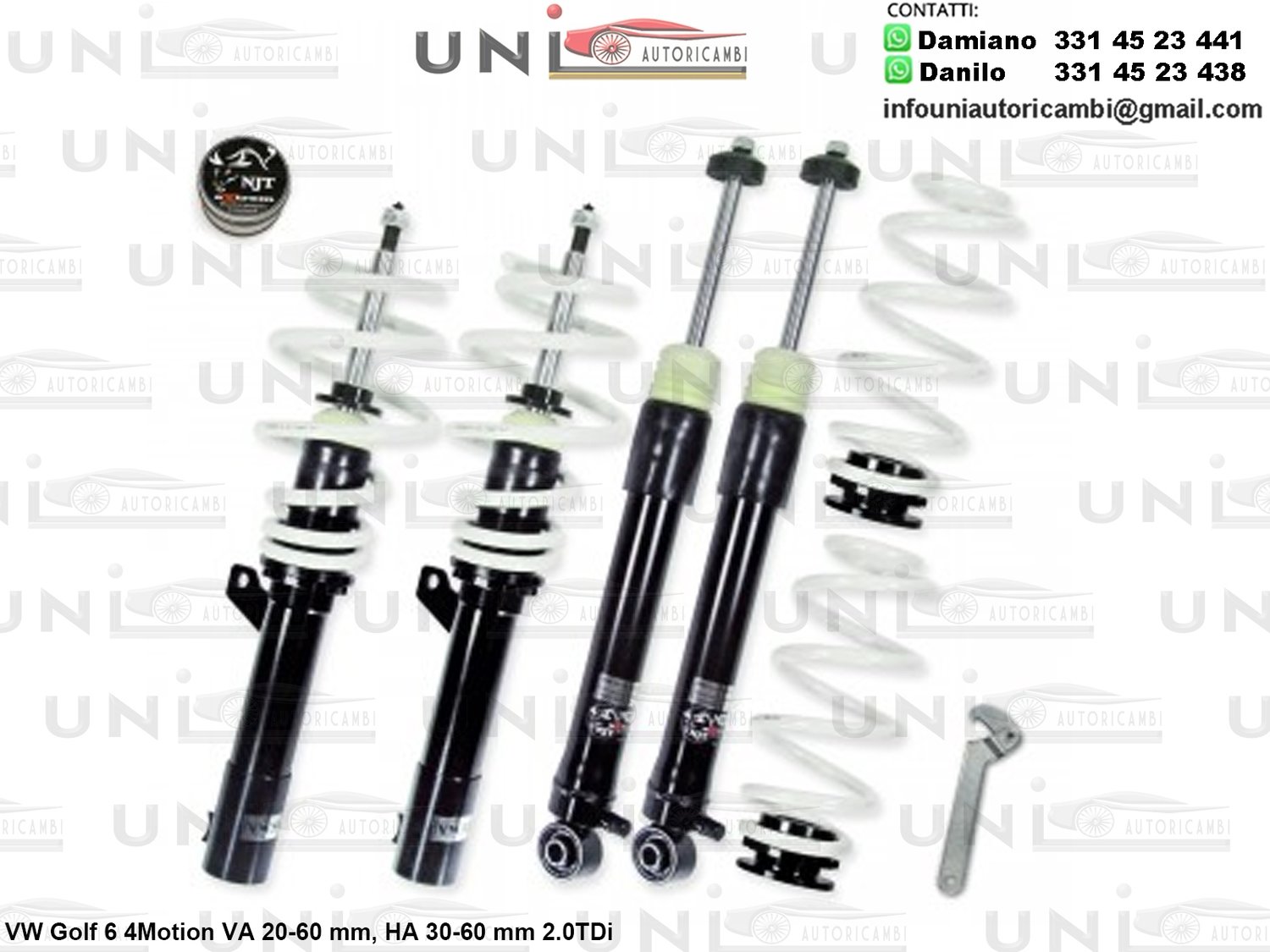 Assetto a Ghiera Regolabile VW Golf 6 4Motion 2.0TDi