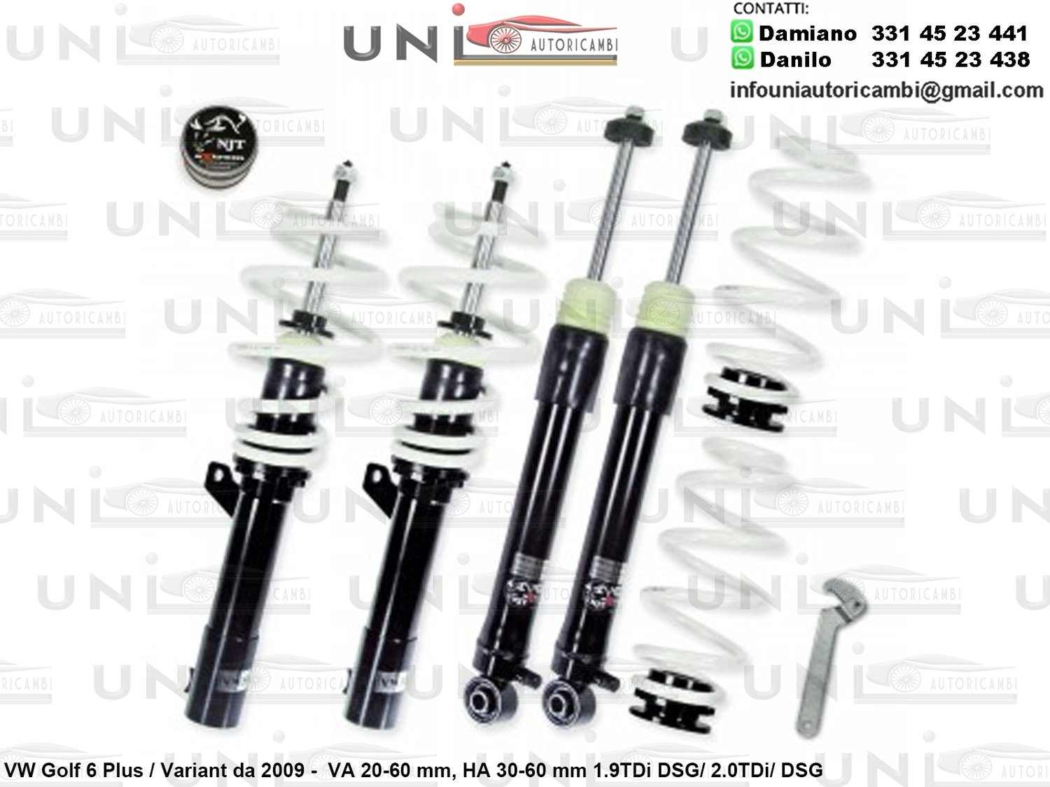 Assetto a Ghiera Regolabile VW Golf 6 Plus / Variant 1.9TDi DSG / 2.0TDi / DSG