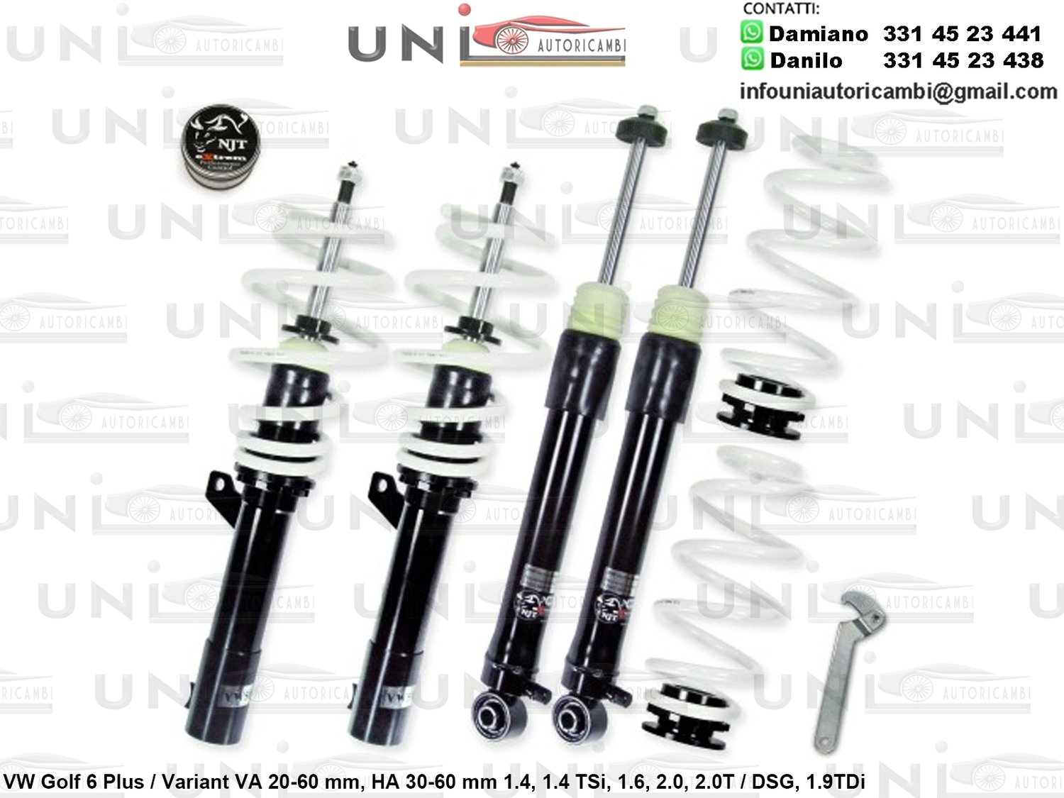 Assetto a Ghiera Regolabile VW Golf 6 Plus / Variant 1.4 / TSi / 1.6 / 2.0 / 2.0T / DSG / 1.9TDi