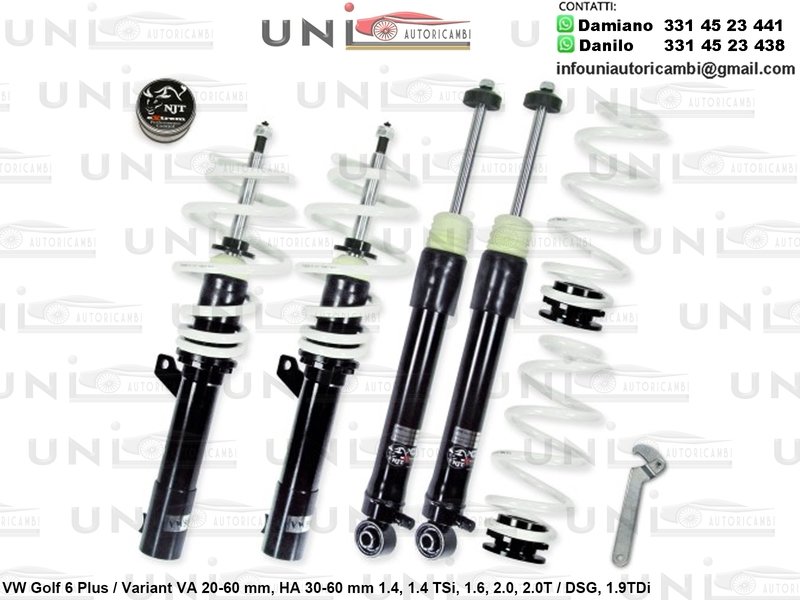 Assetto a Ghiera Regolabile VW Golf 6 Plus / Variant 1.4 / TSi / 1.6 / 2.0 / 2.0T / DSG / 1.9TDi
