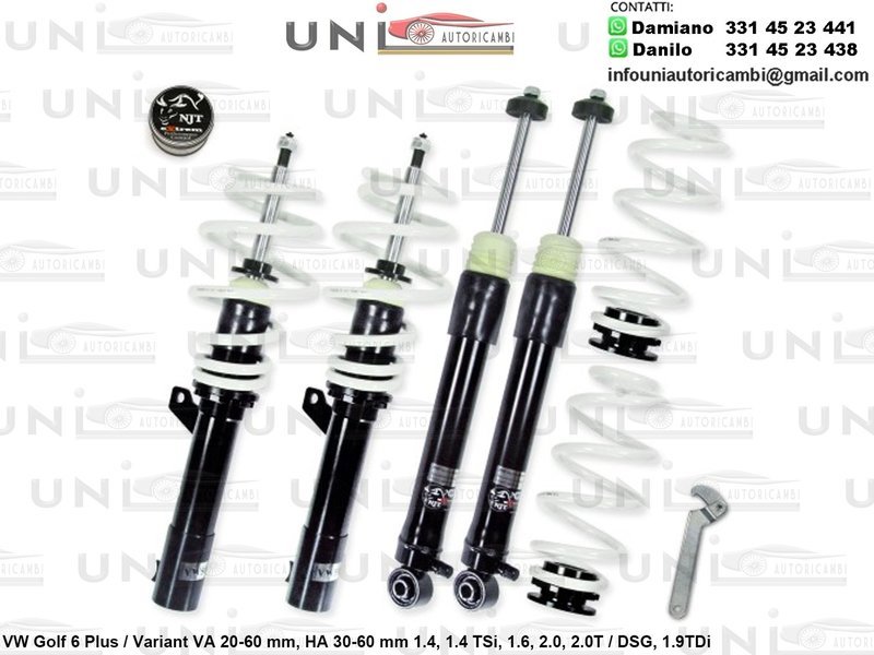 Assetto a Ghiera Regolabile VW Golf 6 Plus / Variant 1.4 / TSi / 1.6 / 2.0 / 2.0T / DSG / 1.9TDi