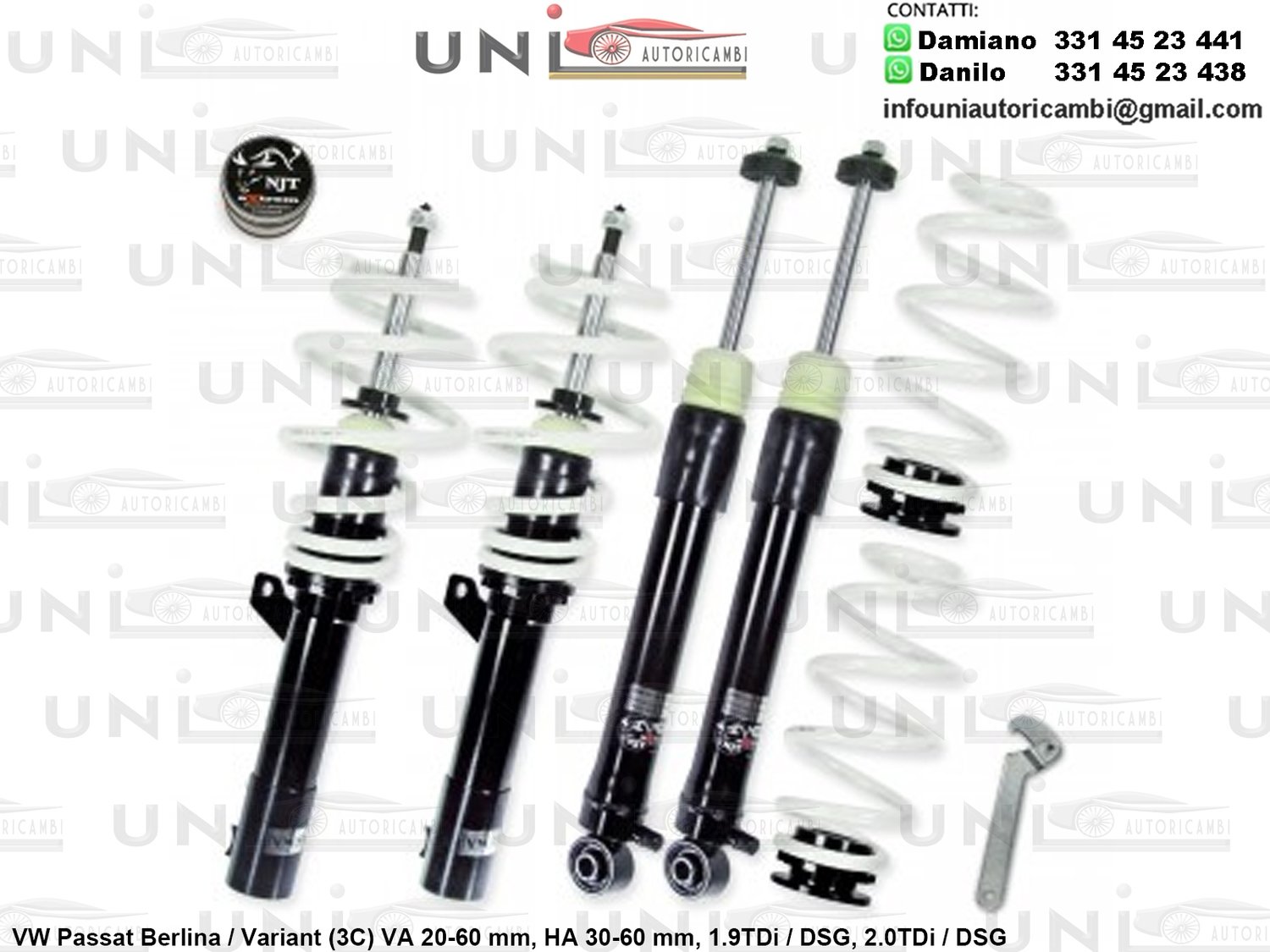 Assetto a Ghiera Regolabile VW Passat / Variant 3C 1.9TDi DSG / 2.0TDi / DSG