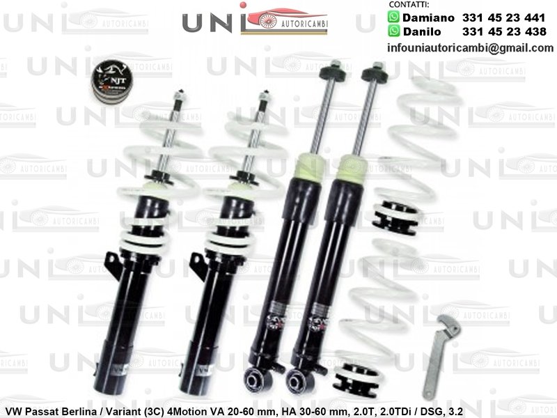 Assetto a Ghiera Regolabile VW Passat / Variant 3C 4Motion 2.0T / 2.0TDi / DSG / 3.2