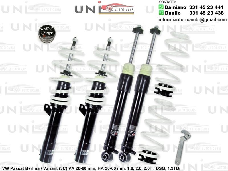 Assetto a Ghiera Regolabile VW Passat Berlina / Variant (3C) 1.6 / 2.0 / 2.0T / DSG / 1.9TDi