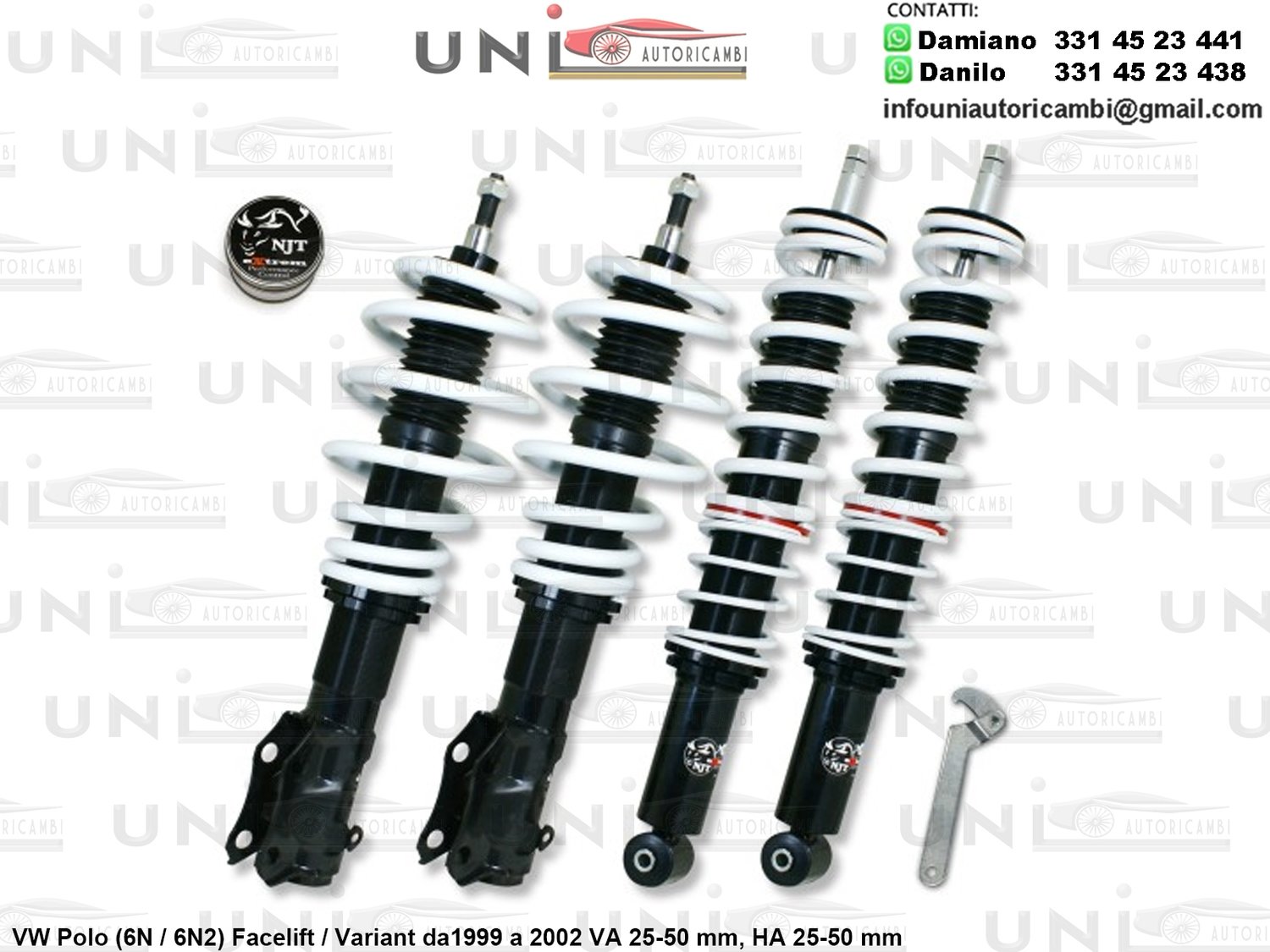 Assetto a Ghiera Regolabile VW Polo (6N / 6N2) Facelift / Variant da 1999 a 2002