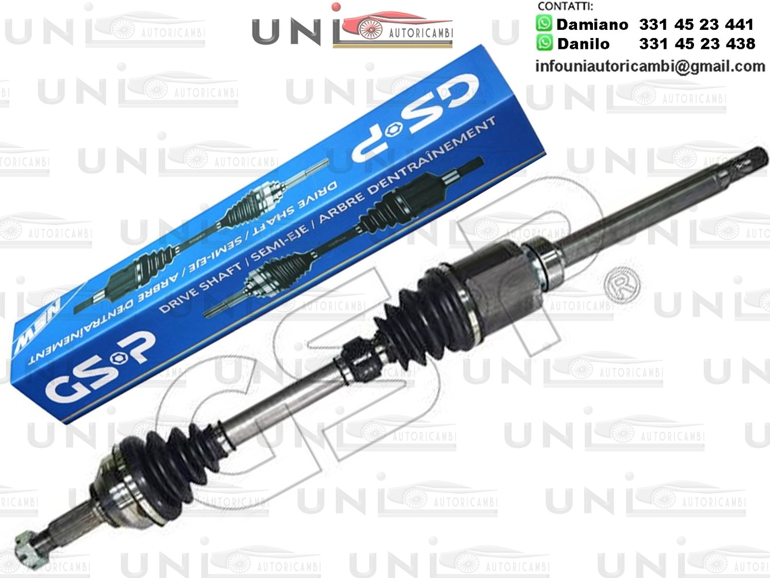 1X Semiasse Anteriore Destro NISSAN​ DUALIS, QASHQAI / QASHQAI +2​ da 2007 a -​