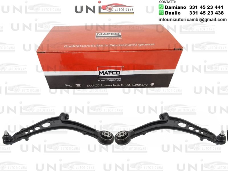 Kit 2 Bracci Anteriori RINFORZATI Mapco​ Sinistro + Destro Mapco Fiat Idea da 2003​ /  Lancia Musa da 2004 / Lancia Ypsilon da 2003