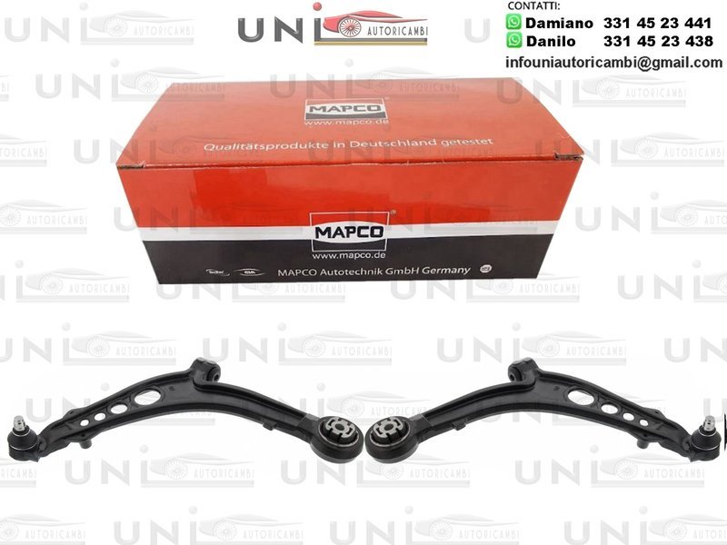 Kit 2 Bracci Anteriori RINFORZATI Mapco​ Sinistro + Destro Mapco Fiat Idea da 2003​ /  Lancia Musa da 2004 / Lancia Ypsilon da 2003