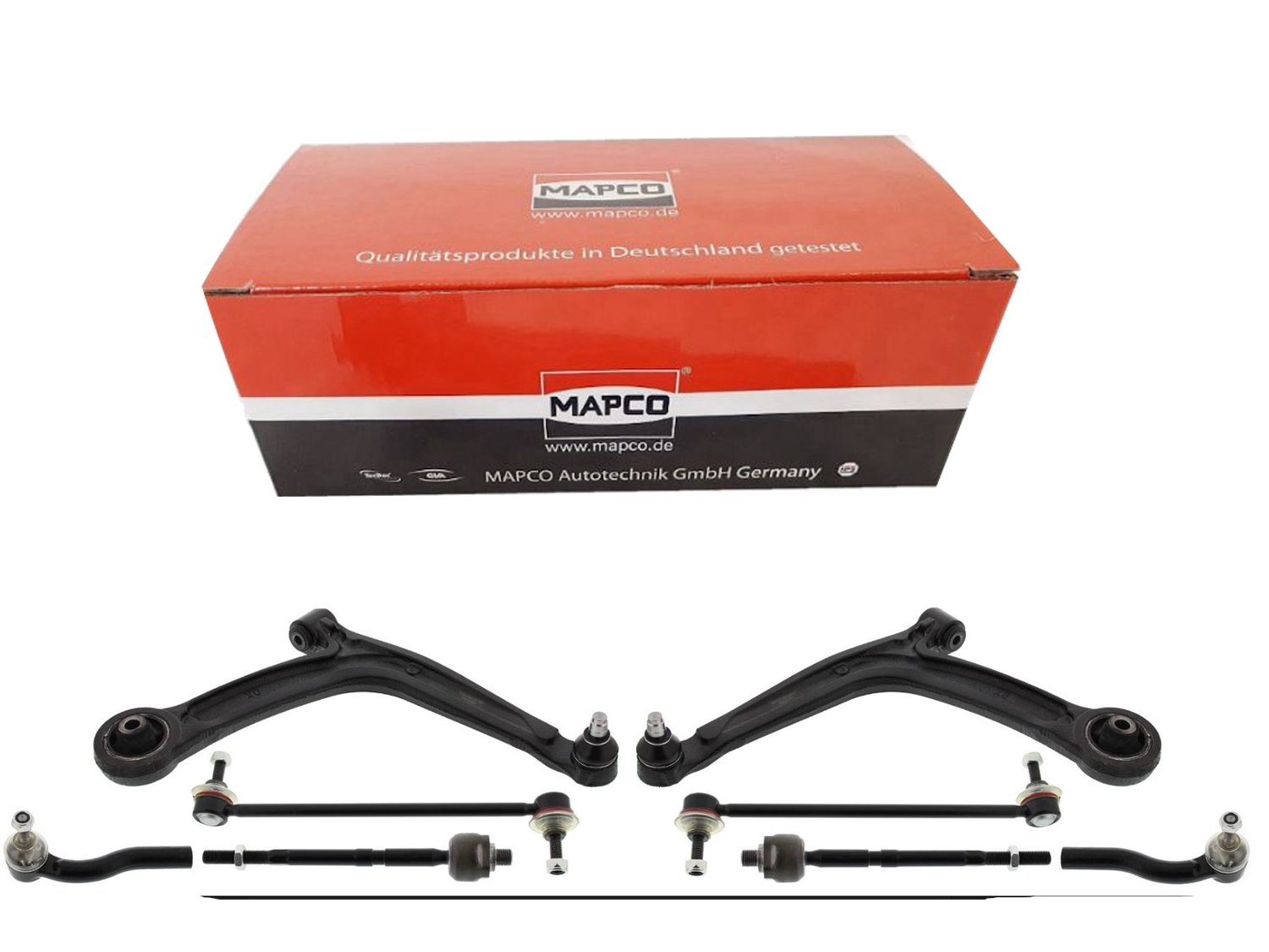 Kit 6 Bracci Oscillanti Anteriori RINFORZATI Mapco Abarth 500 / 595 da 2008 / Fiat 500​ da 2007​ / Ford KA da 2008