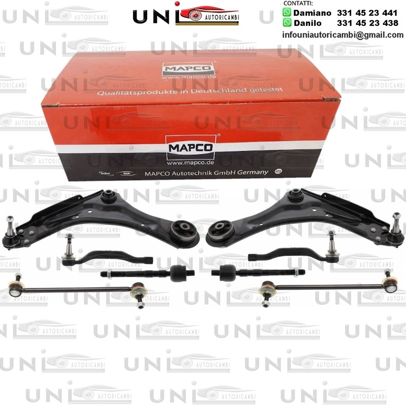 Kit 8 Bracci Anteriori Oscillanti RINFORZATI Mapco Renault Laguna ​Coupé​ da 2008​ / Laguna​ III / Laguna​ III Grandtour da 2007​