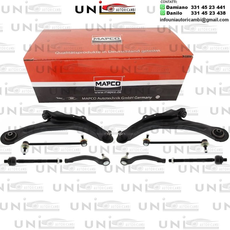 Kit 8 Bracci Anteriori Oscillanti RINFORZATI Mapco Renault Grand Scé​nic II da 2004 / Renault ​Megane II da 2002 / Renault​ Scé​nic II da 2003​