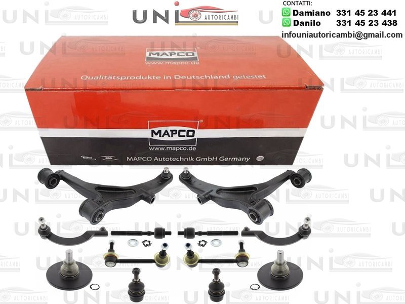 Kit 12 Bracci Interiori RINFORZATI Mapco Nissan Interstar da 2002 / Opel Movano da 1998 / Renault Master II da 1998