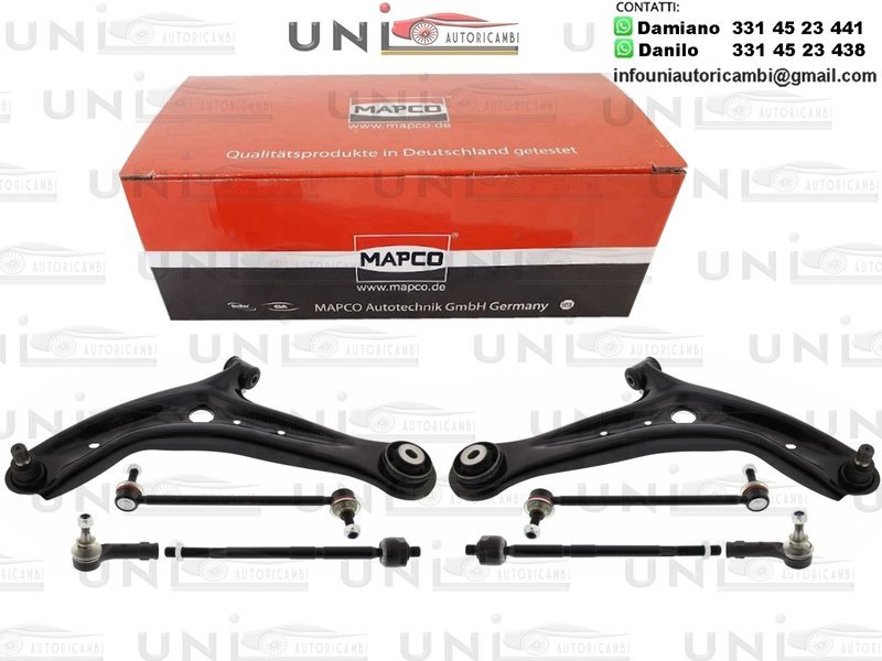Kit 8 Bracci Oscillanti Anteriori RINFORZATI Mapco Ford Fiesta VI da 2008 / Van da 2009​