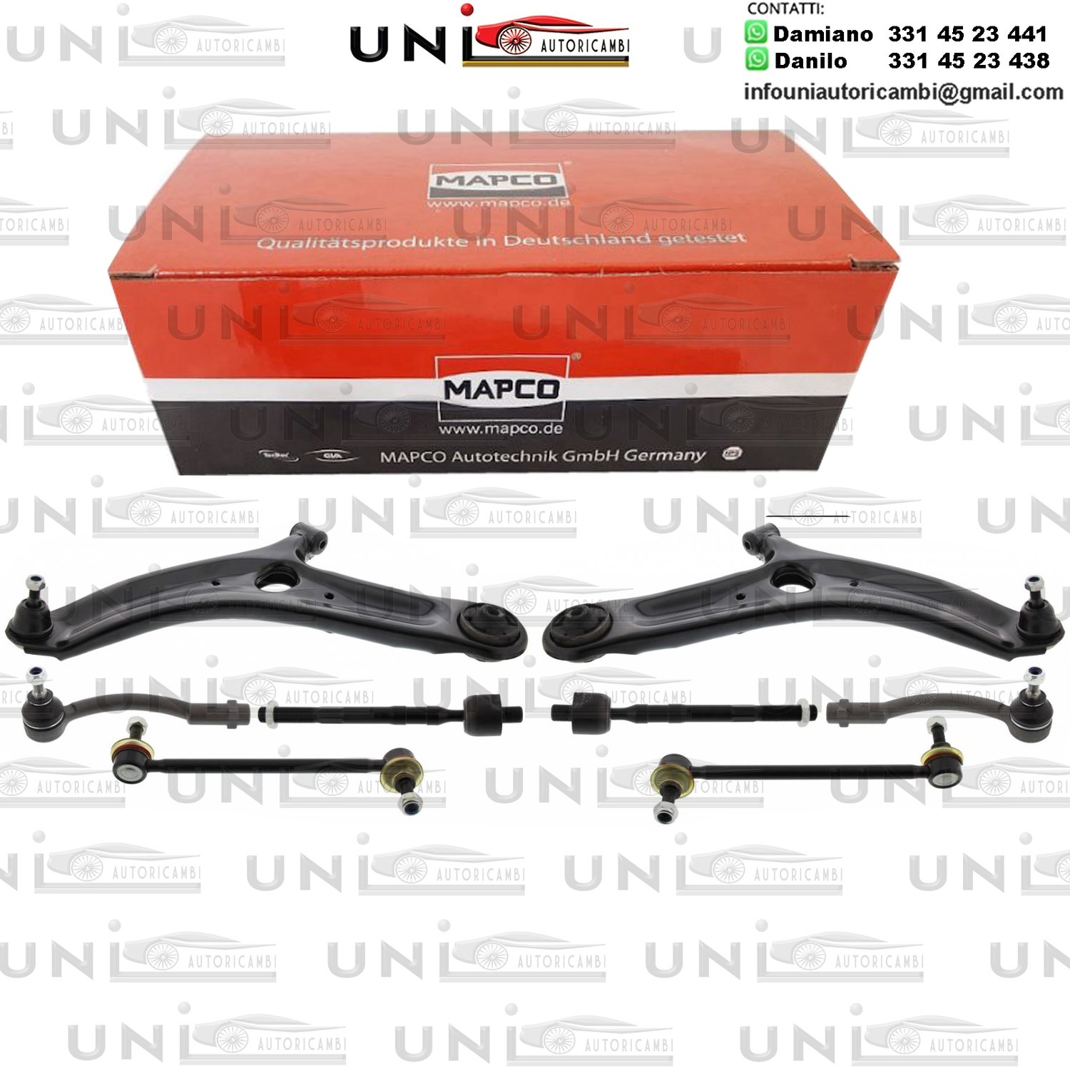 Kit 8 Bracci Anteriori Oscillanti RINFORZATI Mapco Hyundai i20​ da 2008