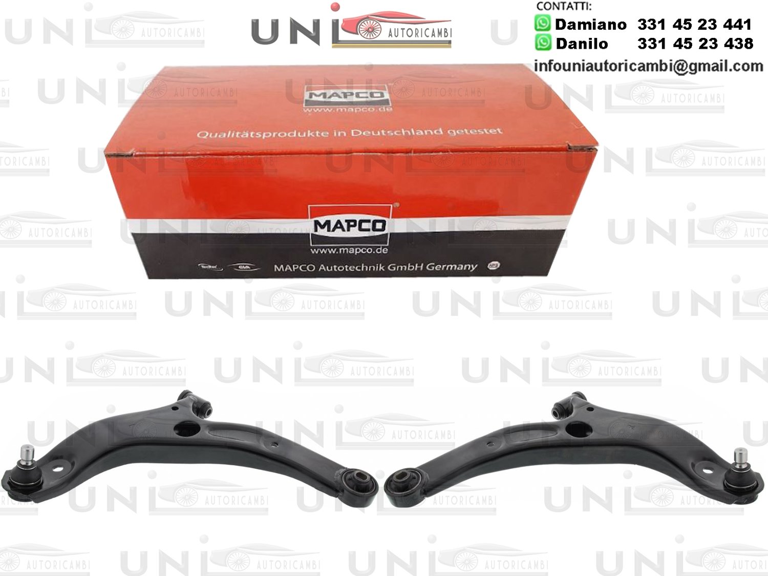 Kit 2 Bracci Anteriori Oscillanti Pezzi Mapco Mazda Premacy da 1999 a 2005