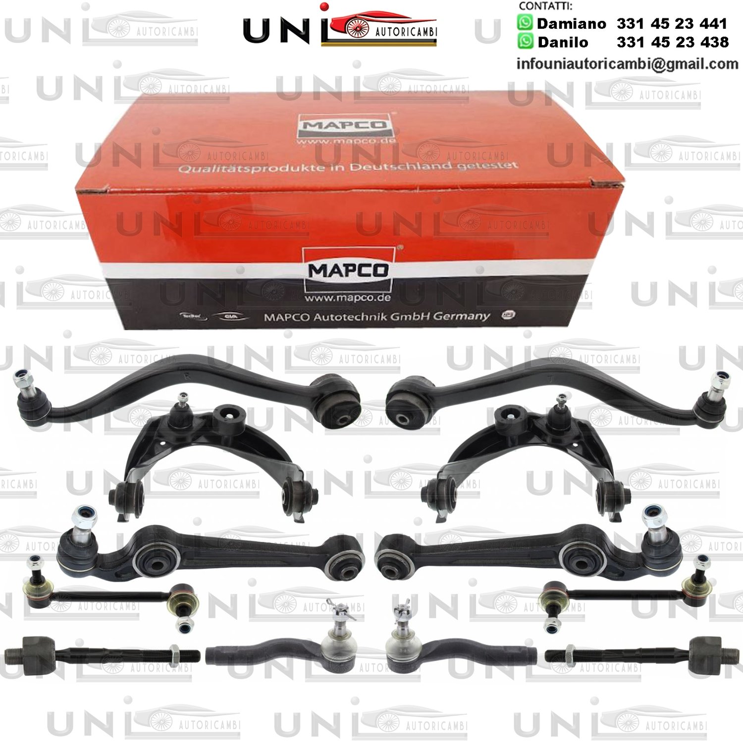 Kit 12 Bracci Anteriori Oscillanti Rinforzati Mapco Mazda 6 ​/ Hatchback /​ Station Wagon da 2002