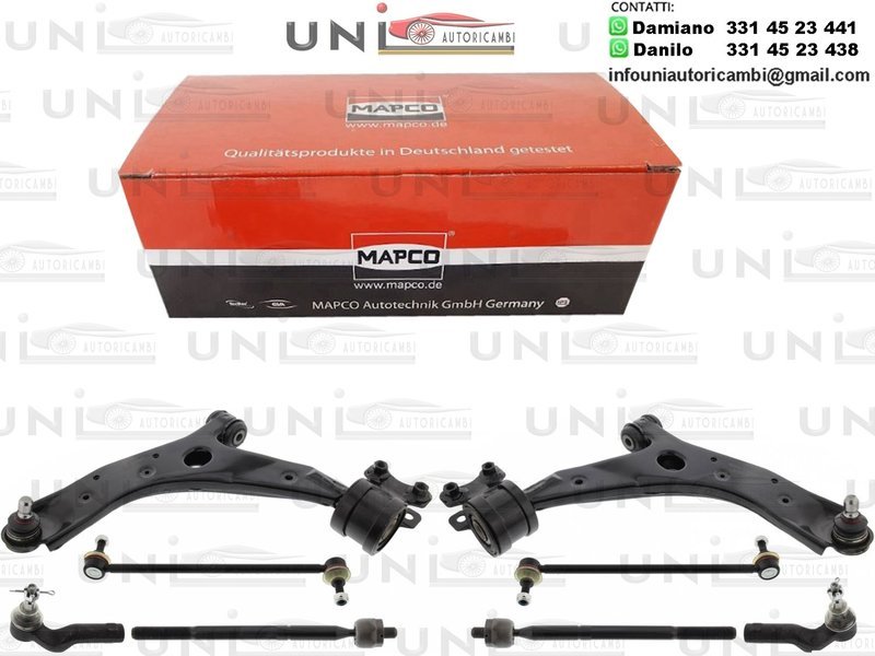 Kit 8 Bracci Antariori Oscillanti Pezzi Mapco Mazda 3 da 2003 / Tre volumi da 2004 / Mazda 5 da 2005​