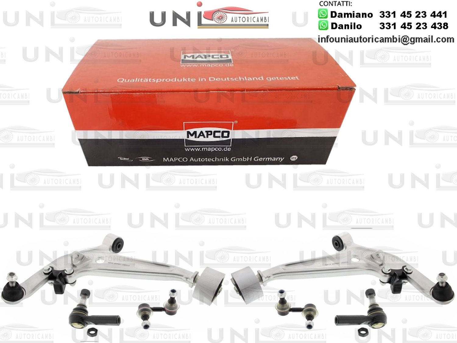 Kit 6 Bracci Oscillanti Anteriori RINFORZATI Mapco Nissan X-Trail​ da 2001