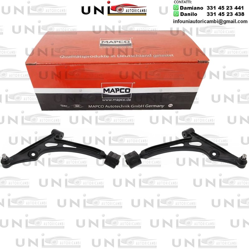 Kit 2 Bracci Anteriori Oscillanti Rinforzati Mapco Suzuki Baleno / Baleno​ 2 volumi/Coda spiovente da 1995 / Baleno​ Station wagon da 1996