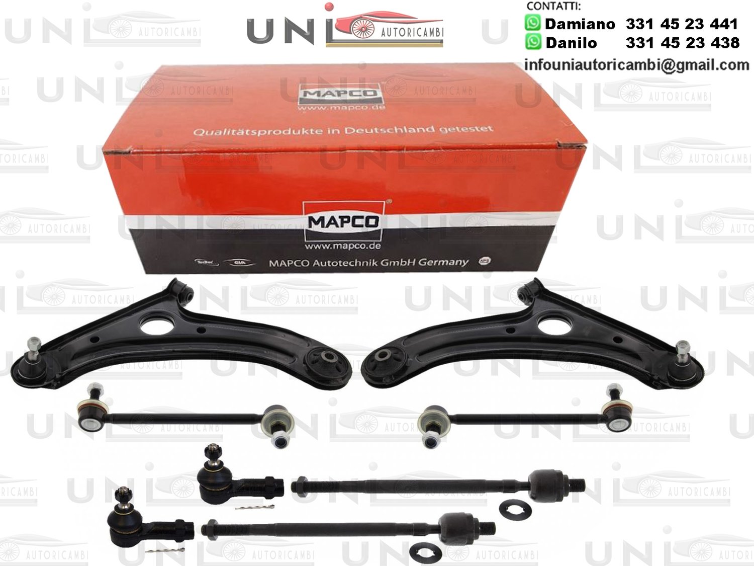 Kit 8 Bracci Anteriori Rinforzati Mapco Germany Hyundai Getz da 2002​ a 2010