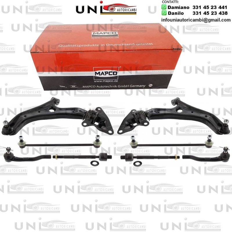 Kit 8 Bracci Anteriori Oscillanti RINFORZATI Mapco Honda Insight da 2009 / Honda​ Jazz III da 2008 a -