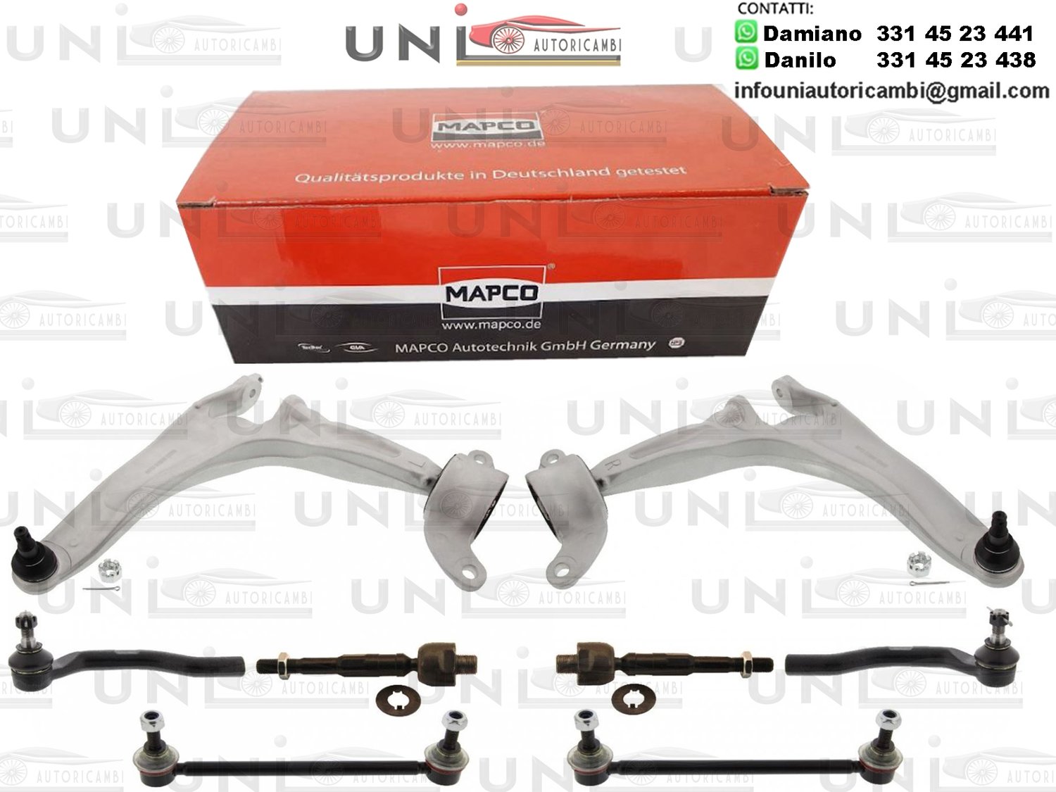 Kit 8 Bracci Anteriori ARINFORZATI Mapco Honda Civic VIII Hatchback da 2005​ a -