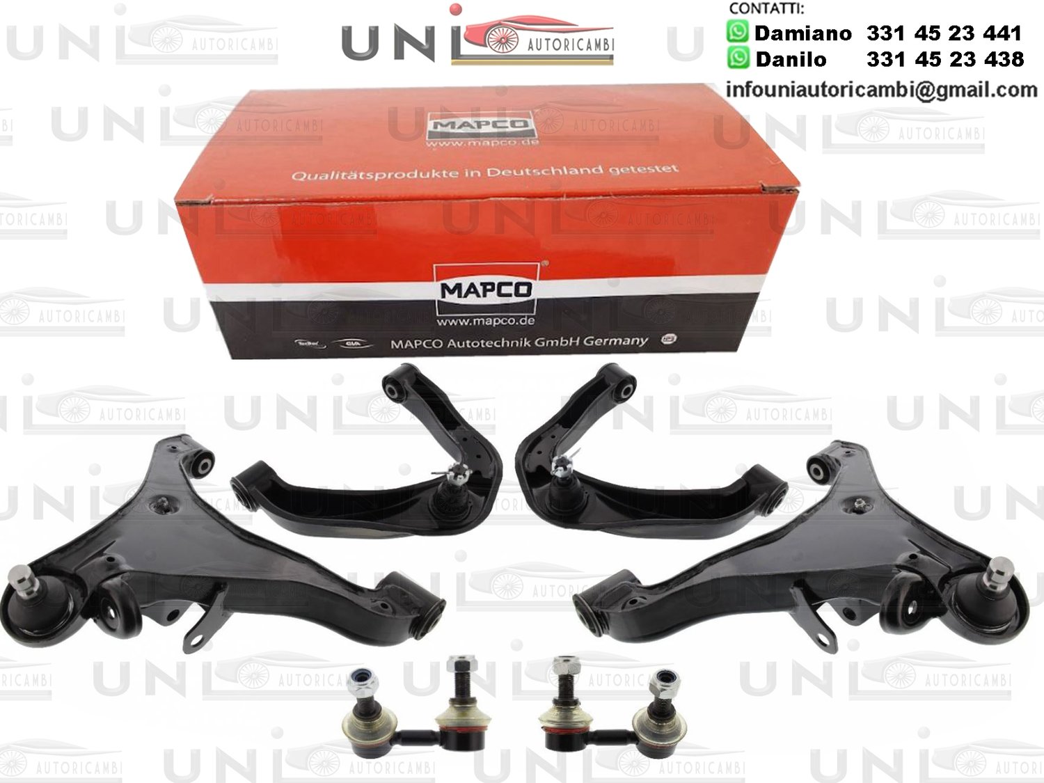 Kit 6 Bracci Anteriori Oscillanti RINFORZATI Mapco Nissan NP300 NAVARA (D40)​ da 2005 / ​Nissan​ Pathfinder III (R51)​ da 2005​