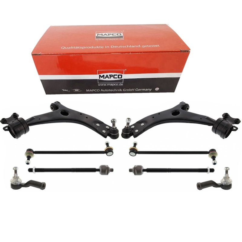 Kit 8 Bracci Anteriori Oscillanti Rinforzati Mapco Ford Focus C-Max da 2003 / Ford Focus​ II (DA_)​ da 2004 / Volvo C70 II Cabriolet ​ da 2006 / Volvo ​S40 II (MS)​ da 2004 / Volvo​ V50 (MW)​ da 2004