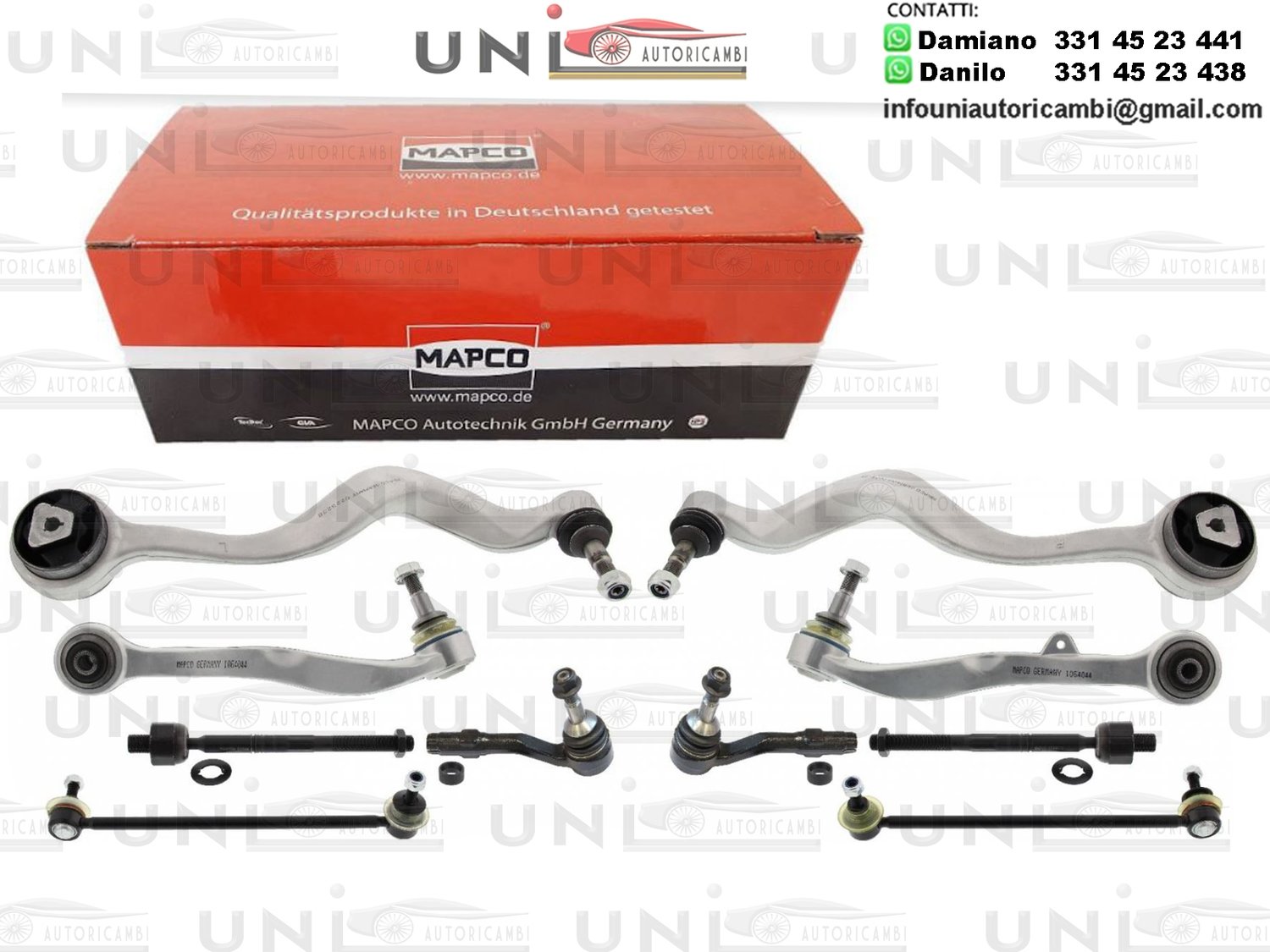 Kit 10 Bracci Anteriori RINFORZATI Mapco BMW Serie 5 (E60)​ da 2003 / BMW 5 Touring (E61)​ da 2004