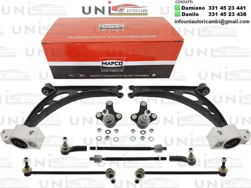 Kit 10 Bracci Anteriori Oscillanti RINFORZATI AUDI A3 8P/ SEAT ALTEA/SKODA OCTAVIA/ VW GOLF PLUS
