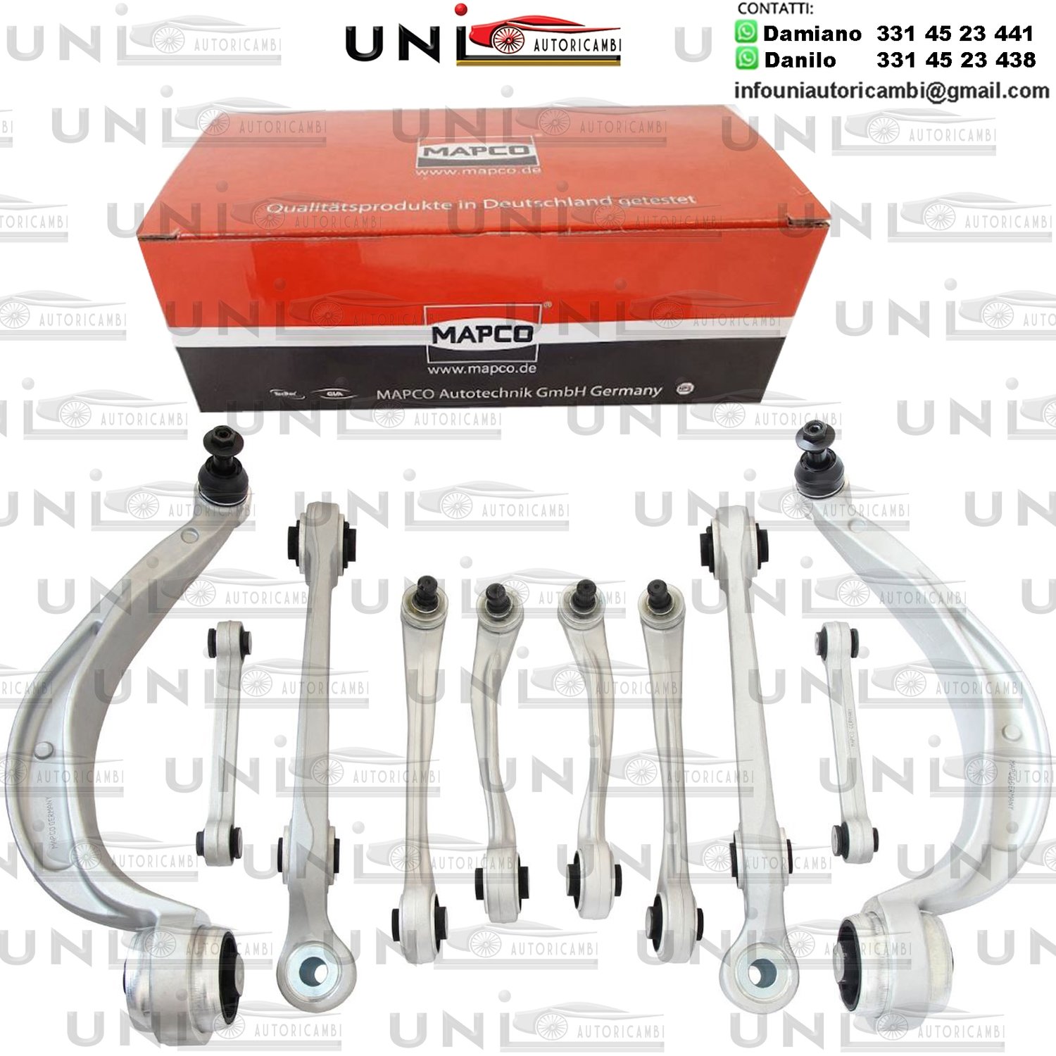 Kit 10 Bracci Anteriori RINFORZATI Mapco AUDI A4, A5, Q5 1.8-4.2 06.07-
